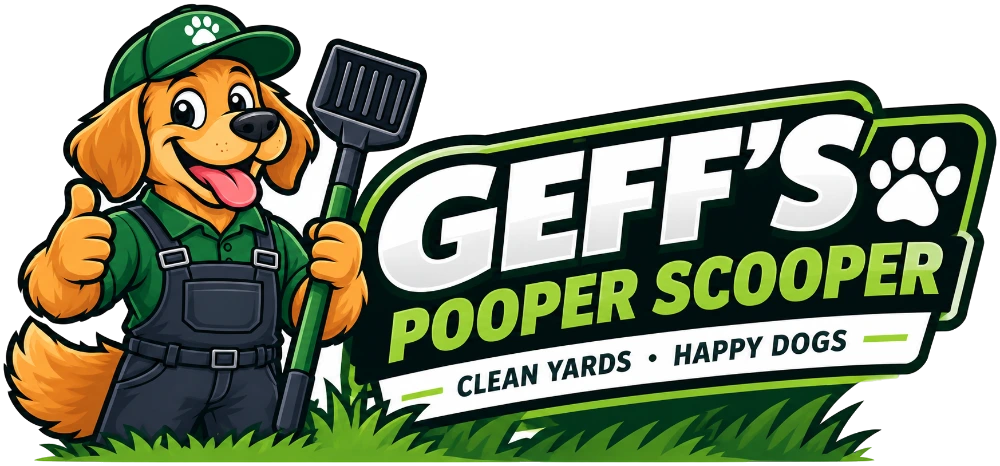 Geff's Pooper Scooper. Clean yards, happy dogs.